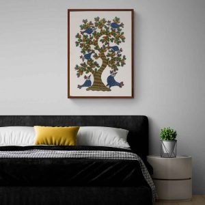 Group of Blue Birds Painting