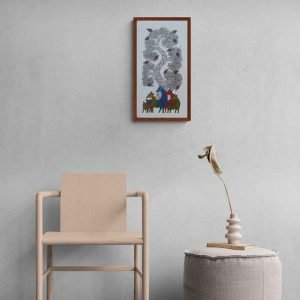 Group of Colourful Deer painting