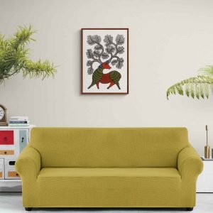 Red and Green Deer Canvas Painting