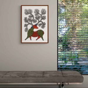 Red and Green Deer Painting
