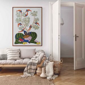 Resting Green Deer wall Painting