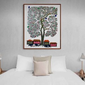 Traditional Houses Gond Painting