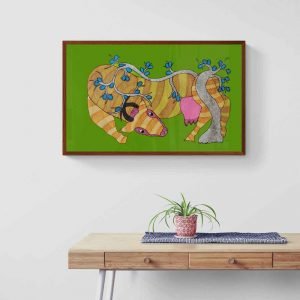 Cow under the tree canvas painting