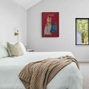 Dancing woman and birds wall Painting