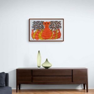 Family of wild animal canvas painting