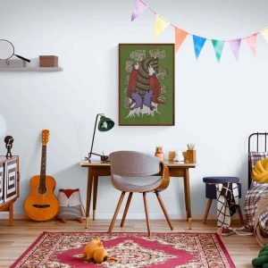 Group of wild animals tribal painting