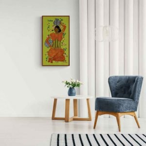 Tribal woman acrylic painting