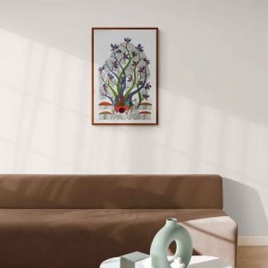 tribal village canvas painting