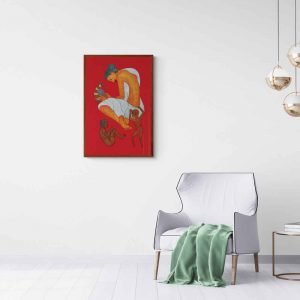 woman and chidren tribal painting